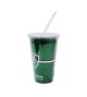 Copo De Plástico Com Canudo 450ml - Fluminense